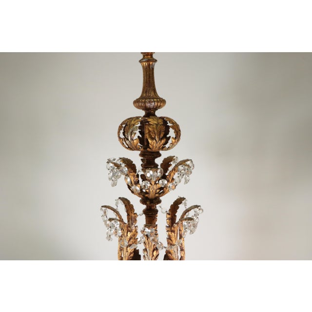 Hollywood Regency Nardini Studios Gilded Acanthus Leaf Table Lamp For Sale - Image 3 of 10