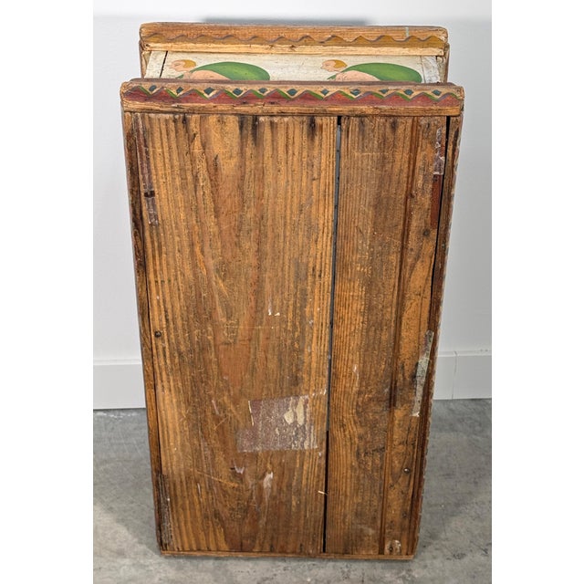 Antique c.1900 American Folk Art Hand Painted Figural Storage Box / Blanket Chest / Cache Pot For Sale - Image 12 of 14