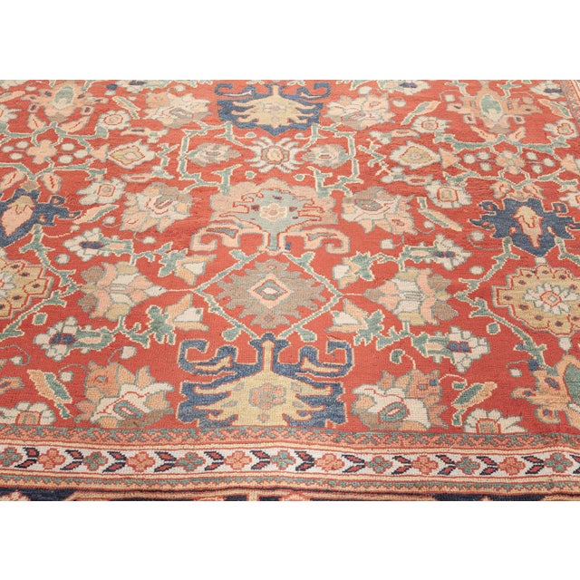 Red Persian Sultanabad Rug For Sale - Image 8 of 8