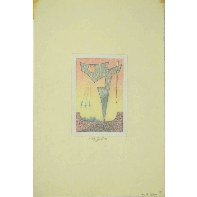 Abstract Composition is an original artwork realized in 1985 by the italian Contemporary artist Leo Guida (1992 - 2017)....