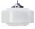 Vintage Art Deco White Opaline Glass Pendant Lamp from Philips For Sale