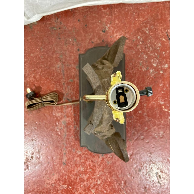 Metal Cast Iron Architectural Salvage Lamps a Pair For Sale - Image 7 of 13