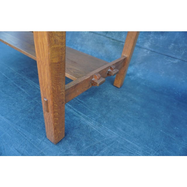 L & Jg Stickley Arts & Crafts Writing Desk C 1910 For Sale - Image 9 of 10