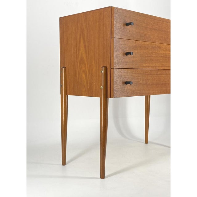 Small Teak Chest of Drawers, Germany, 1950s For Sale - Image 4 of 17