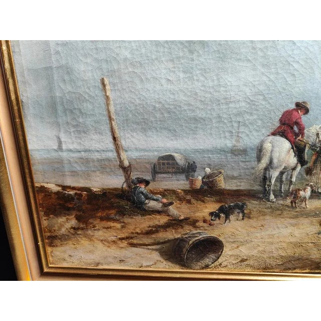 English School Artist, Marine Scene, 1750, Oil on Canvas, Framed For Sale - Image 6 of 12
