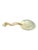 Vintage mid-century sculptural mother-of-pearl caviar serving spoon. This organic modern piece exemplifies Hollywood...