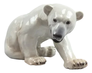 Porcelain Polar Bear from Bing & Grondahl, Denmark, 1940s