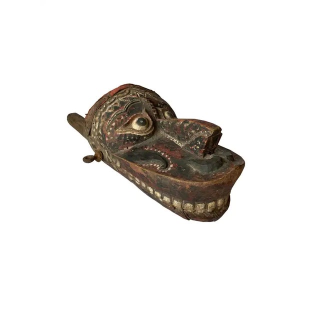 Wood Javanese 'Wayang Topeng", Theatre Mask, Indonesia, Early 20th Century For Sale - Image 7 of 9