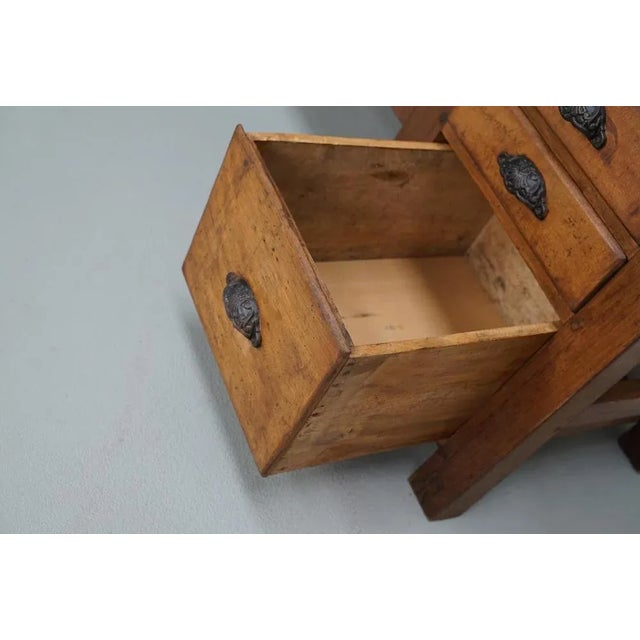 Brown Vintage French Oak and Beech Workbench, 1930s For Sale - Image 8 of 12