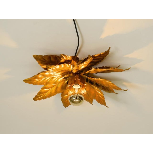 Large Gold-Plated Ceiling Lamp in the style of Hans Kögl Florentine, 1980s For Sale - Image 11 of 18