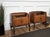 1950s Mid-Century Art Deco Italian Nightstands in Walnut and Glass Top, 1950s, Set of 2 For Sale - Image 5 of 10