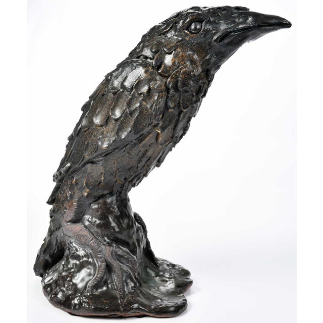 American Studio Art Pottery Raven For Sale - Image 3 of 10