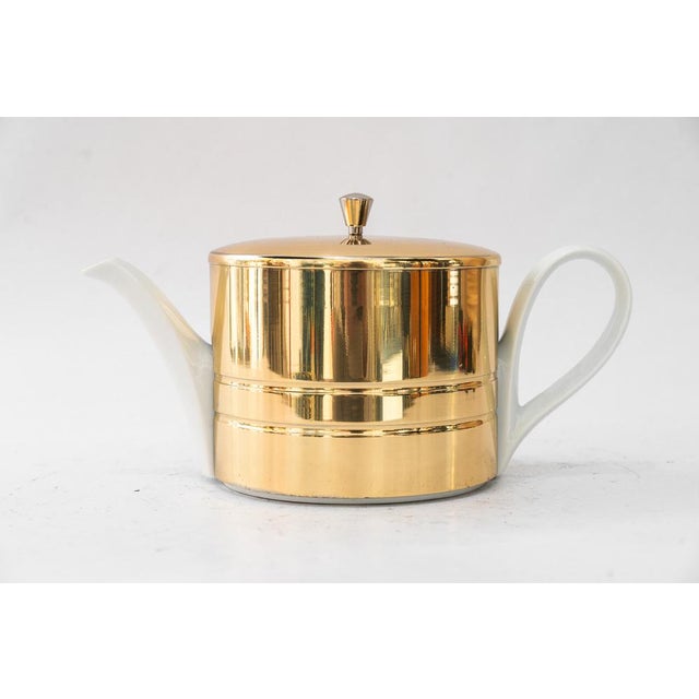 Ceramic Thermos Can with Brass Cover, 1950s For Sale - Image 13 of 13