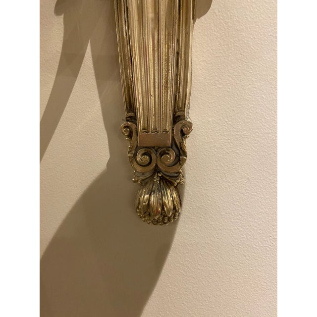 1920s Caldwell Neoclassic Style Silver Plated Sconces - Pair For Sale In New York - Image 6 of 10