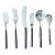 1980s Bob Patino Forged Steel Flatware Set– 6 Place Settings- 36 Pieces For Sale