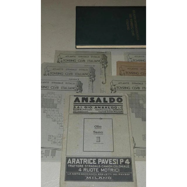 Bond Opera Cartographic, International Atlas of the Italian Touring Club with Dedication by Benito Mussolini, Italy 1927, Set of 9 For Sale - Image 14 of 18