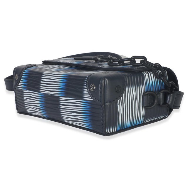 Animal Skin Black Blue Damier Rush Epi Steamer Wearable Wallet For Sale - Image 7 of 9
