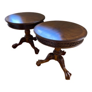 Two Traditional Round Tables For Sale