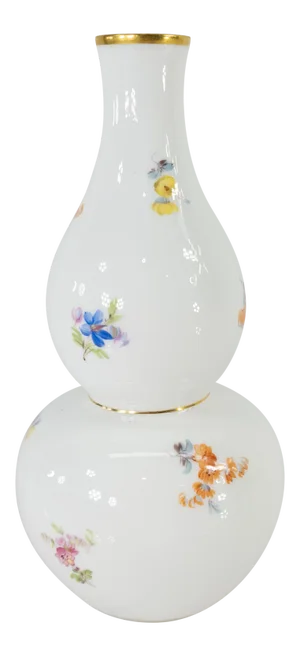 19th Century Meissen Porcelain Double Gourd Vase
