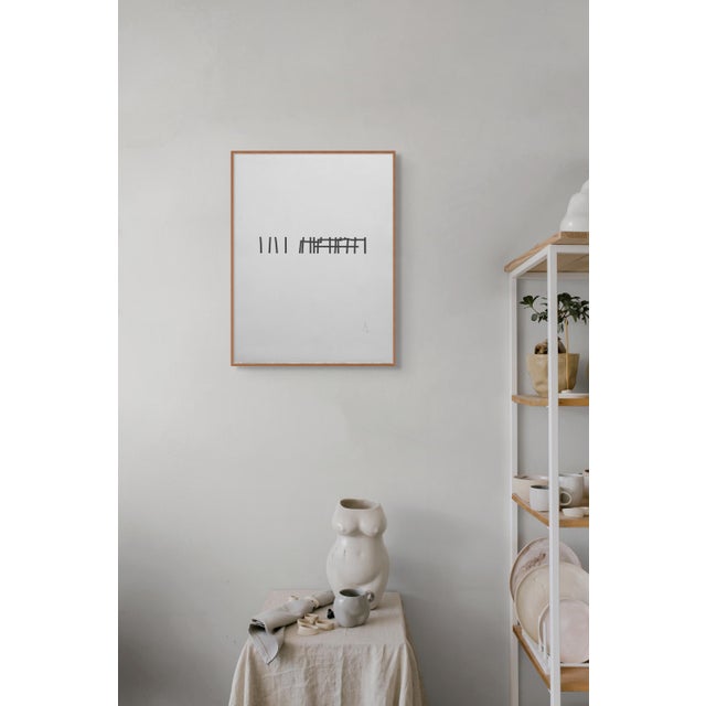 Abstract Contemporary Abstract Ink on Deckle-Edged BFK Rives Paper "Xxv 01 001" by Pierre Muckensturm For Sale - Image 3 of 6