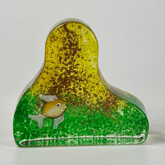 Vintage Pair of Whimsical Art Glass Fish Aquarium Sculptural Bookends For Sale - Image 4 of 9