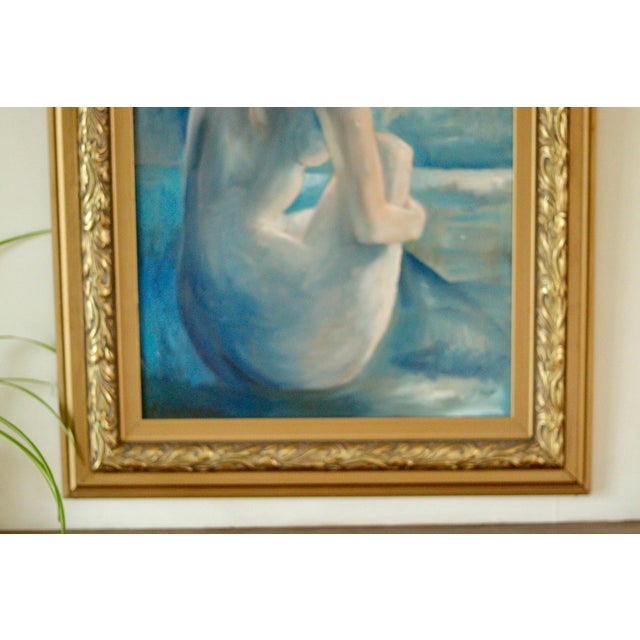 K. Rolfsson, Seated Woman, 1970s, Oil on Canvas, Framed For Sale - Image 7 of 11