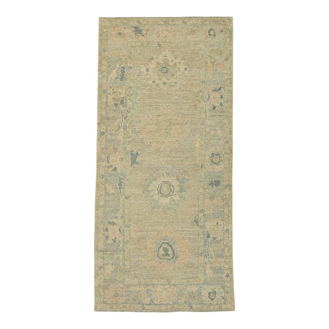 Turkish Oushak Rug 3' x 6'5" #20239 For Sale