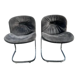 Italian Suede Sabrina Dining Chairs by Rima Rinaldi