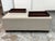 Contemporary Plantation Home Leather Ottoman + Two Trays For Sale - Image 3 of 12