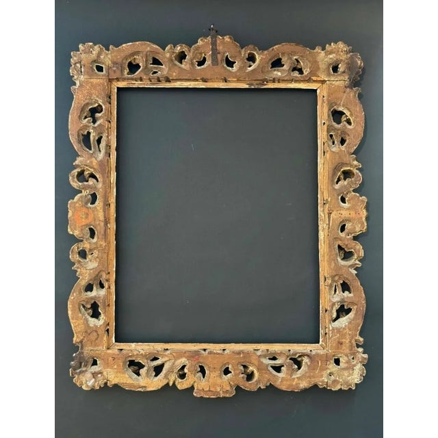 Wood Carved and Gilded Wooden Frame, Bologna, Italy, 17th Century For Sale - Image 7 of 8