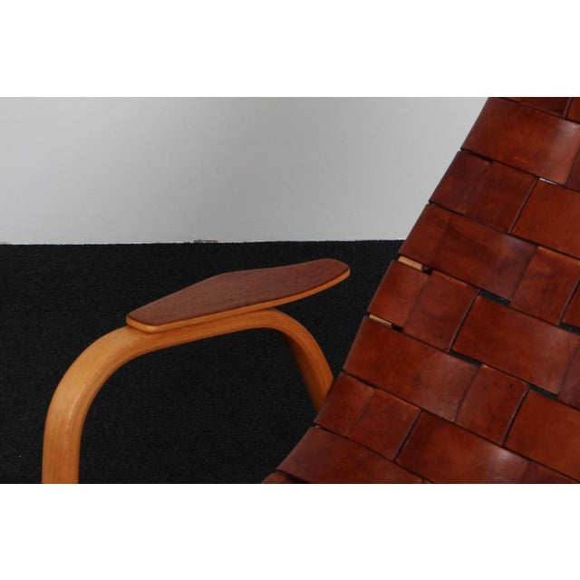 1950s Kurva Lounge Chair in Leather from Yngve Ekström, 1950s For Sale - Image 5 of 11