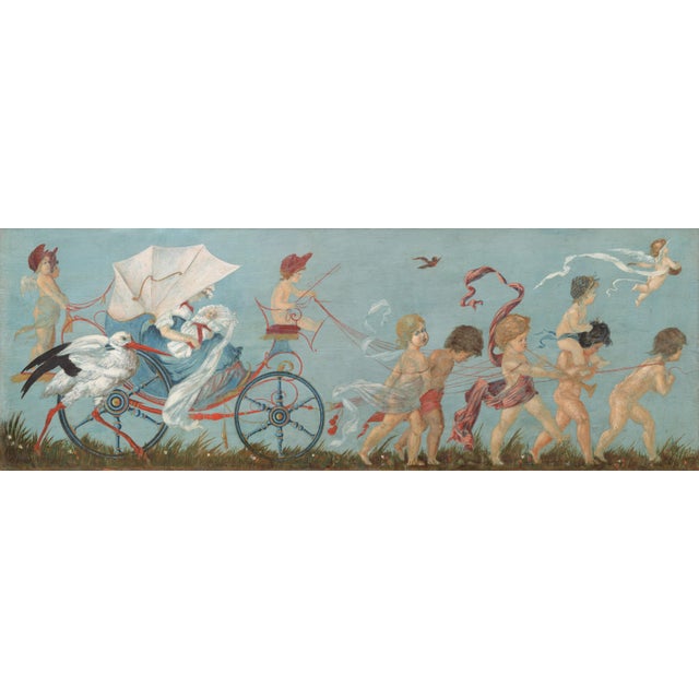 The Joyful Event, 1890s, Oil on Canvas For Sale - Image 4 of 4