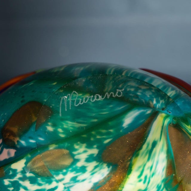 Vintage Italian Hand Blown Millefiori Glass Vase, Murano, 1990s For Sale - Image 12 of 18