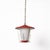 Mid-Century Italian Round Opaline Glass and Brass Red Lantern Chandelier, 1950s For Sale - Image 13 of 18
