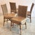 Palecek Vintage Coastal Style Rattan & Rawhide Dining Chairs by Palecek - Set of 4 For Sale - Image 4 of 17