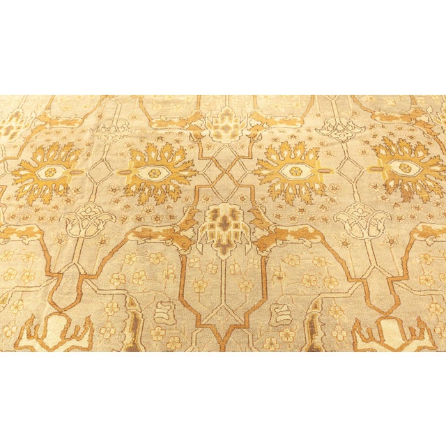 Antique Indian Amritsar Handmade Wool Rug For Sale - Image 9 of 9