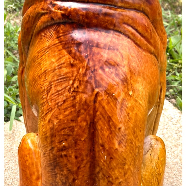 Ceramic Italian Terracotta Boxer Dog Statue c.1960s For Sale - Image 7 of 17
