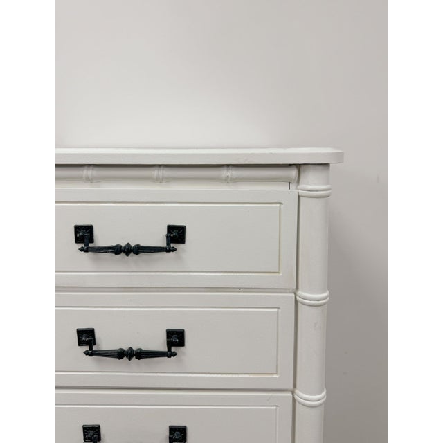 Mid 20th Century Henry Link Style Lingerie Chest Hollywood Regency Vintage Tall Dresser For Sale - Image 9 of 14