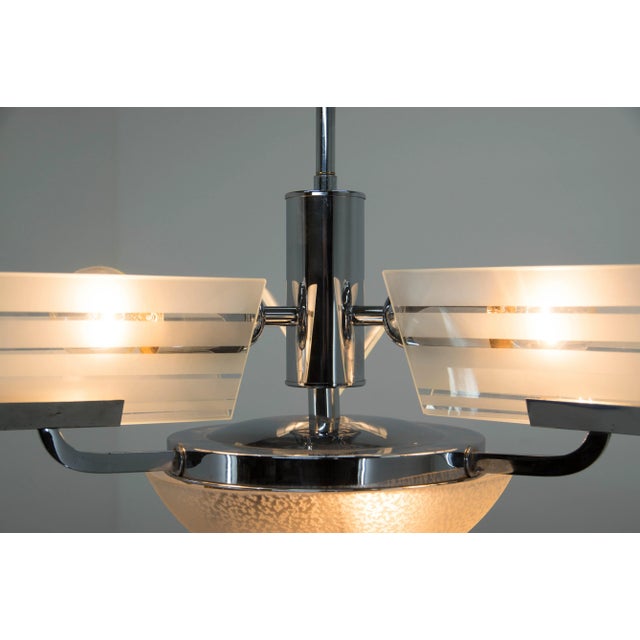 Art Deco Chandelier, Czechoslovakia, 1930s For Sale - Image 6 of 10