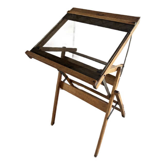 Vintage Wooden Adjustable Writing Table For Sale