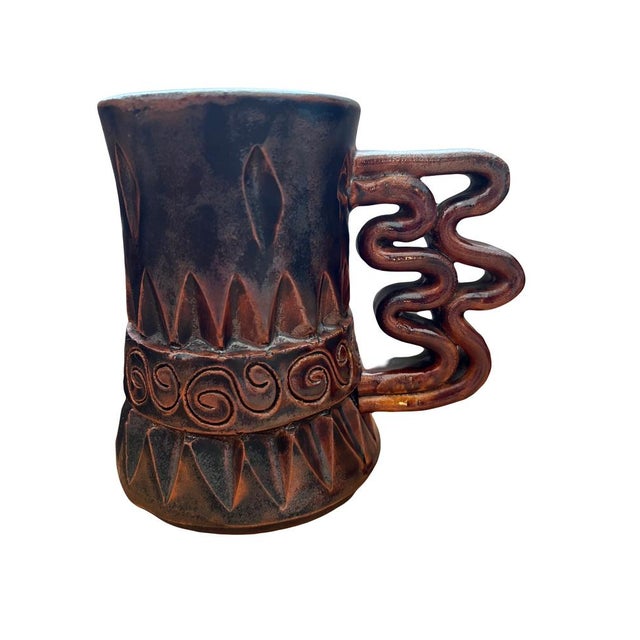 Glass Pitcher Set by H. and M. Bessone, Set of 7 For Sale - Image 5 of 11