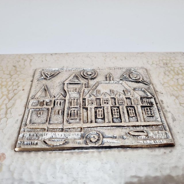 Silver Brutalist Hungarian Applied Art Cigar Box, 1960s For Sale - Image 8 of 11