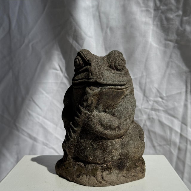 Small Balinese Limestone Frog Sculpture, 1980s For Sale - Image 10 of 10