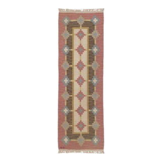 Vintage Scandinavian Runner With Sverker Greuholm Inspired Design - Rug & Kilim For Sale