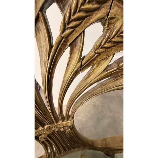 Vintage Italian Neoclassical Giltwood Bird Arm Chair With Botanical Floral Upholstery For Sale - Image 13 of 14
