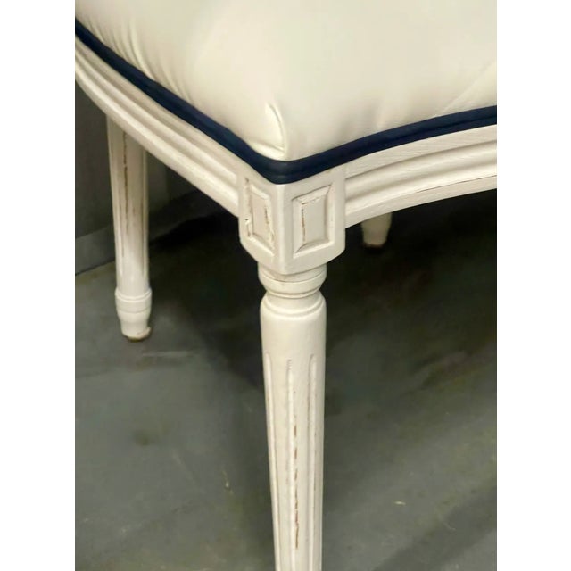 Custom Leather Louis XVI Dining Chairs, Set of 8 For Sale - Image 11 of 11