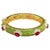 Bochic "Capri" Vintage Emerald, Ruby & Diamond Bangle Set In 18K Gold & Silver For Sale - Image 17 of 18