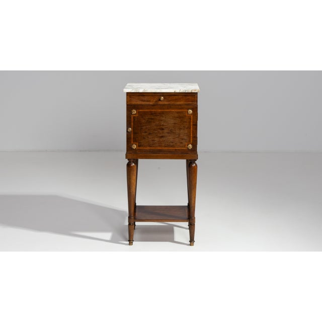 19th Century Eclectic Marble-Top Side Table With Brass Accents For Sale - Image 15 of 16
