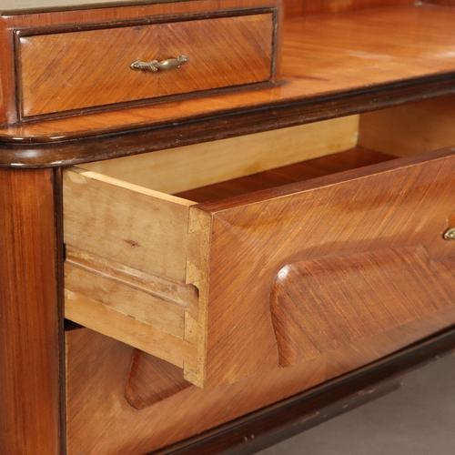 Glass Buffet with Mirror, 1950s For Sale - Image 7 of 12