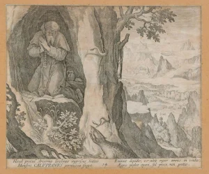 Caluppanus - Original Etching by Johannes Sadeler Late 16th Century